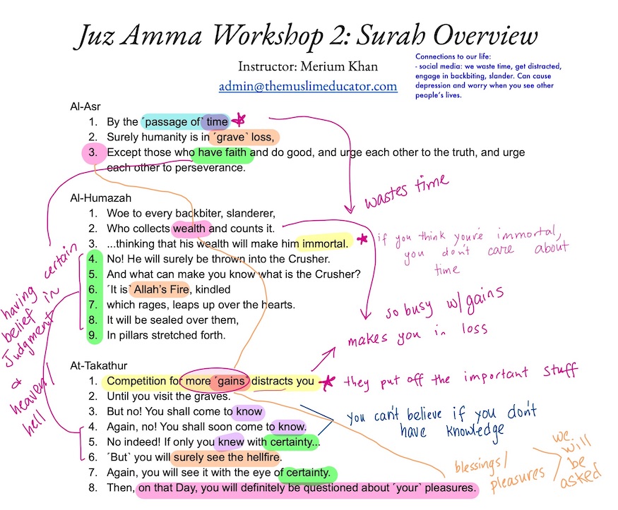 2 juz amma 2 surah connections